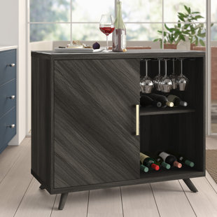 Bar cabinet with online fridge space